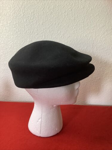 ERIC JAVITS*Black 100% Wool Newsboys Hat