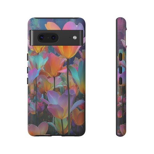 Iridescent Tulip Flowers - Phone Cover Case for iPhone, Galaxy, Pixel - 第 154/281 張圖片
