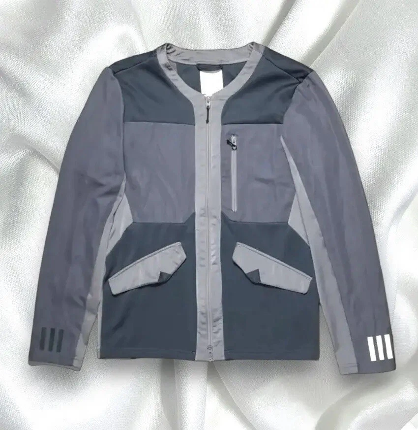 STONE ISLAND Rara tuta Adidas bianca alpinismo pista giacca zip leggera cappotto giacca a vento