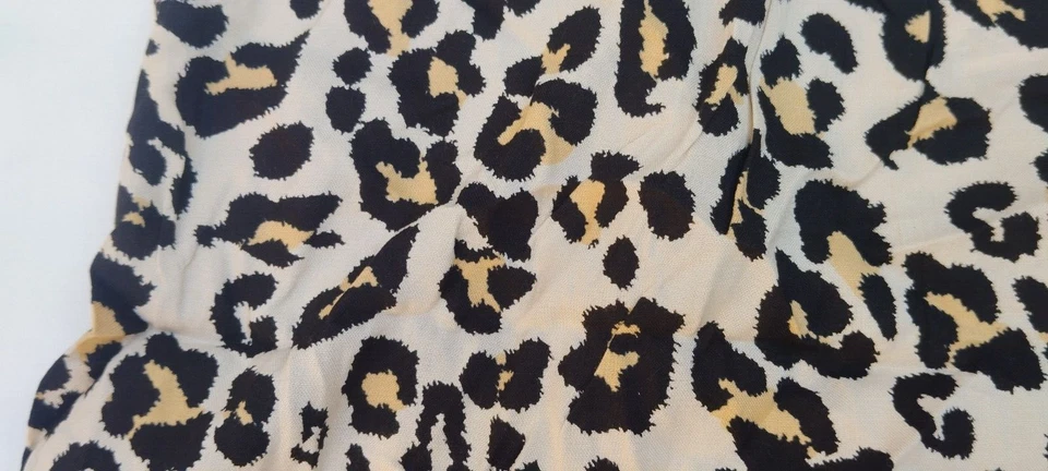 Leopard Print Loop Shorts Multi-Color Size M Women Elastic Waist Drawstring - Image 3 of 3