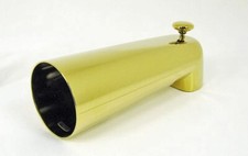 7" Long Polished Brass Zinc Tub Spout with Front Diverter1-4-All Universal Fit.