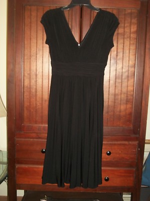 ivy + blu (Nordstrom) black empire waist midi dress size 4 | eBay