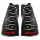 For 03-09 Toyota 4Runner Luxx Alpha Black Clear Sequential Led Tail Lights Lamps
