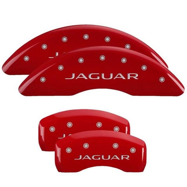 MGP Brake Disc Caliper Covers Red 2013 Jaguar XF 3.0 All wheel