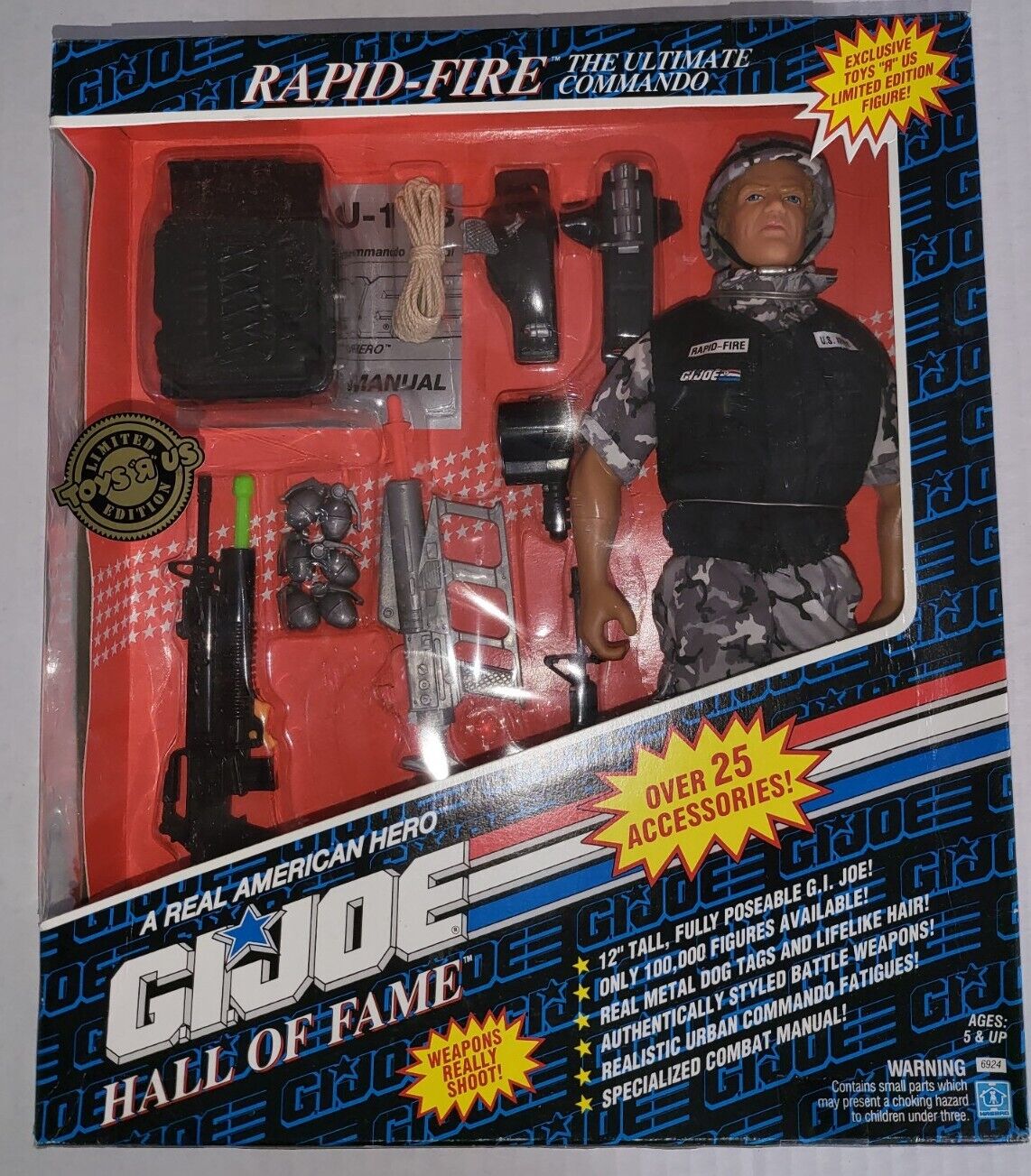 GI Joe Hall of Fame (1993) Rapid-Fire The Ultimate Commando 12-Inch Figure