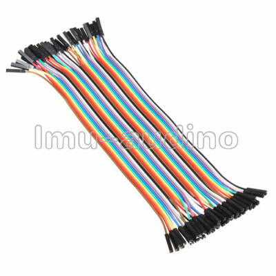 40PCS Female to Female Dupont Line Wire Jumper Cables 1p-1p Pin Connector 20cm