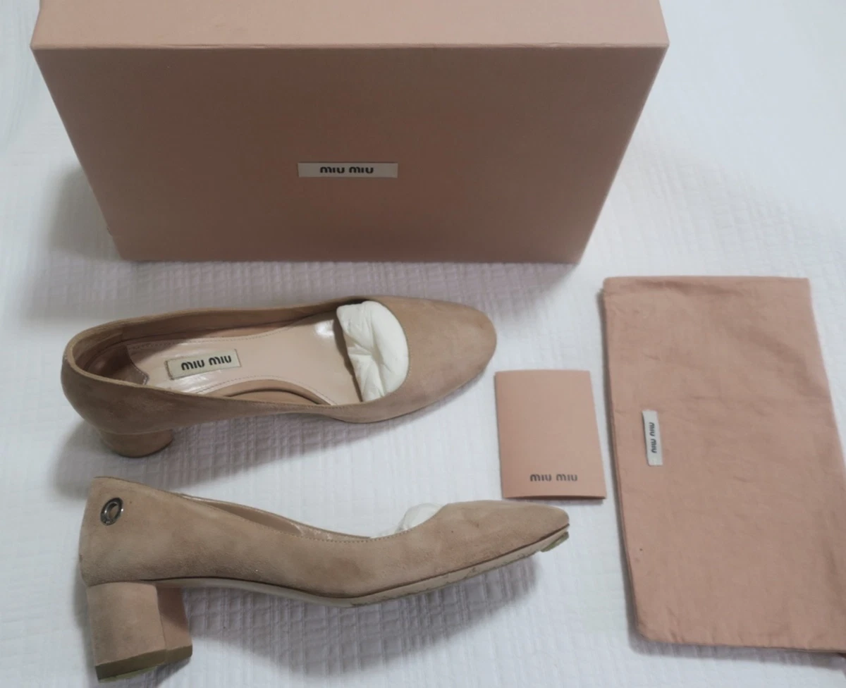MIU MIUベージュ ピンク　ポインテッドトゥ ミドルヒール Pink Women's Miu Miu for sale | eBay
