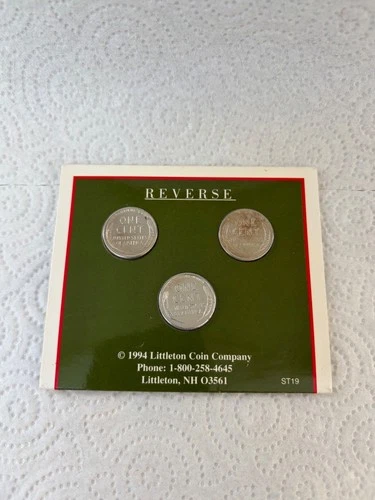 Littleton Coin Company 3 Wartime Steel Cents, Mint 1943 P, D & S  ~ GOOD ~