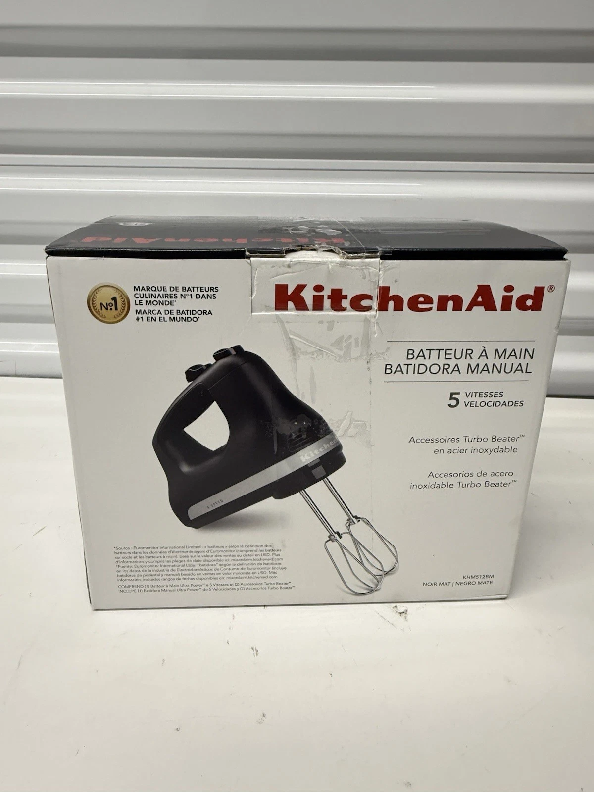 KitchenAid Hand Mixer 5 Speed Onyx Black Model KHM512OB
Opens in a new window or tab