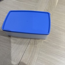 Tupperware Freezer Mates Container BRIGHT BLUE lid 1.3L