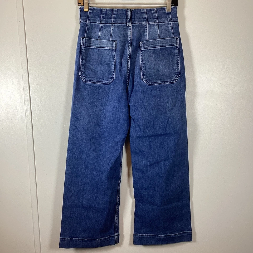 Maeve 牛仔女式 26 码 Colette 宽腿蓝色牛仔裤 — 第 3/4 张图片