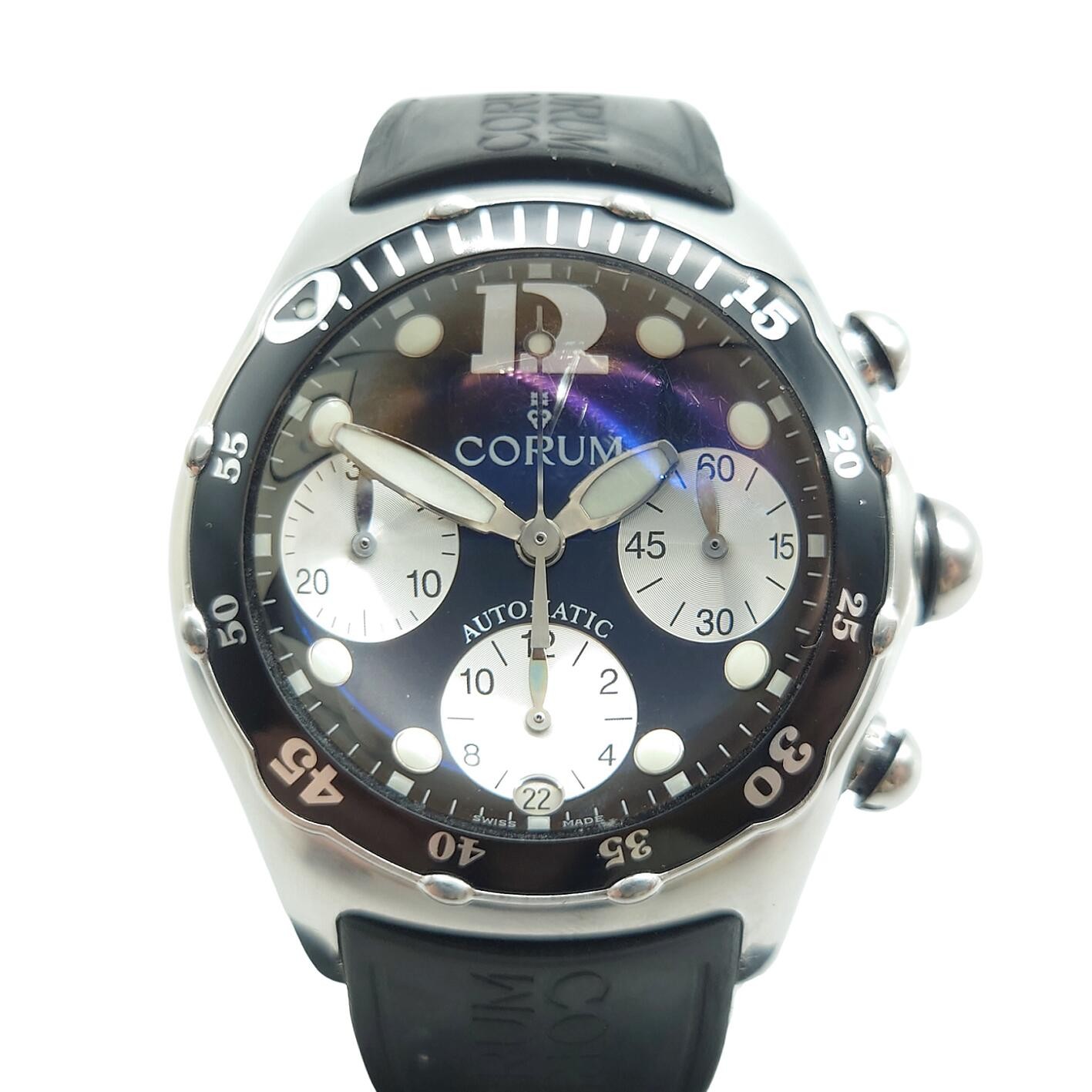 CORUM Bubble Chronograph Watch Automatic Black Si… - image 1