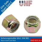 UNF Lock Nut ANSI B18.16.6 Steel Grade C Yellow Zinc Plated,