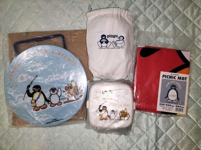 PINGU Table(11.81'')/Lunch Box(5.9'')/Blanket(25.59x27.55'')/Mat(35.43'') set PINGU