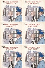 ?? Comic Art Poster - 'Trying His First Law Suit' - 16x24? - Premium Matte