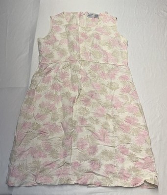 IN DUE TIME Maternity Linen Blend Dress Size Small Floral Pink