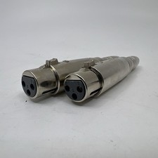 XLR 3 Pin Female to 1/4" 6.35mm Female Jack Socket Audio Adapter