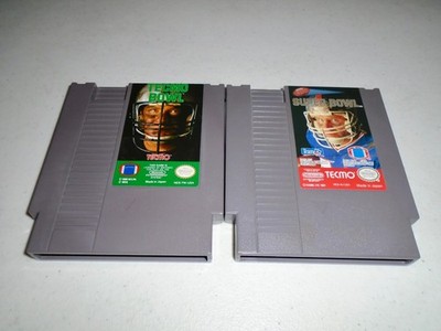 Tecmo Bowl & Tecmo Super Bowl (saves!)    Authentic Nintendo NES games football