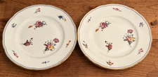 Pair (2) Bernardaud a la Reine Ancienne Manufacture Royale Limoges Salad Plates