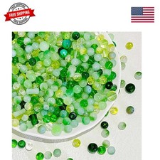 550pcs 8mm Green Glass Beads Round Crystal Beads Crystal Glass Beads for Jewe...