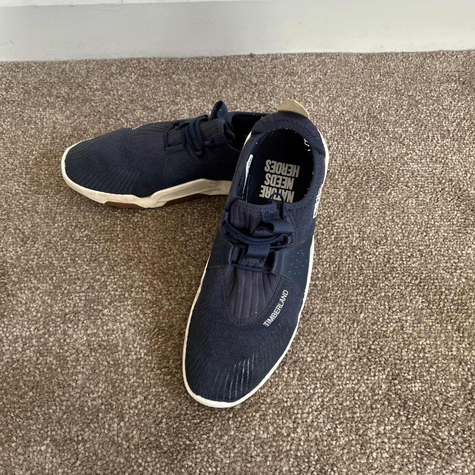 Scarpe da ginnastica Timberland Earth Rally Flexi Oxford in maglia blu navy taglia UK 10 5