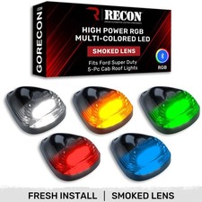 Recon 264143bkrgb Led Cab Roof Light Kit Smokedrgb 99-16 Super Duty Recon 264143bkrgb Led Cab Roof Light Kit Smokedrgb 99-16 Super Duty