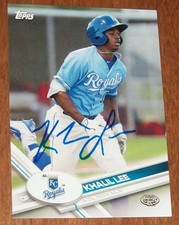 2017 Topps Kansas City Royals Khalil Lee Hand Signed Autographed Card