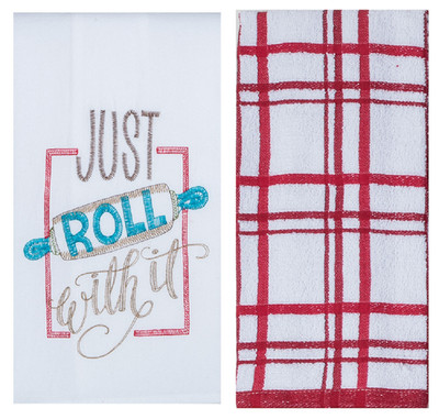 Kay Dee Designs 2 Piece Just Roll With It Kitchen Towel Set