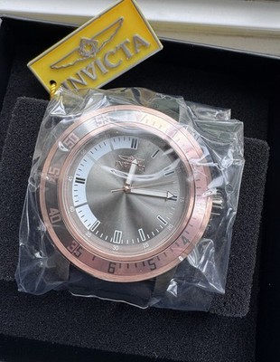 Invicta 47853 Pro Diver Black Rose Gold Watch Mens 48mm Silicone Strap New w/Box