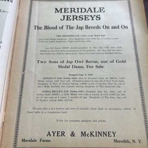 The Jersey Bulletin Dairy World Magazin 10. August 1921 - Abschied Sammlung - Bild 5 von 21