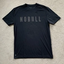NWT Nobull Shirt Mens M Black/Gray Stretchy Gym Lifting Workout Training Muscle