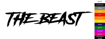 20cm THE BEAST Sticker diverse Farben Aufkleber Auto
