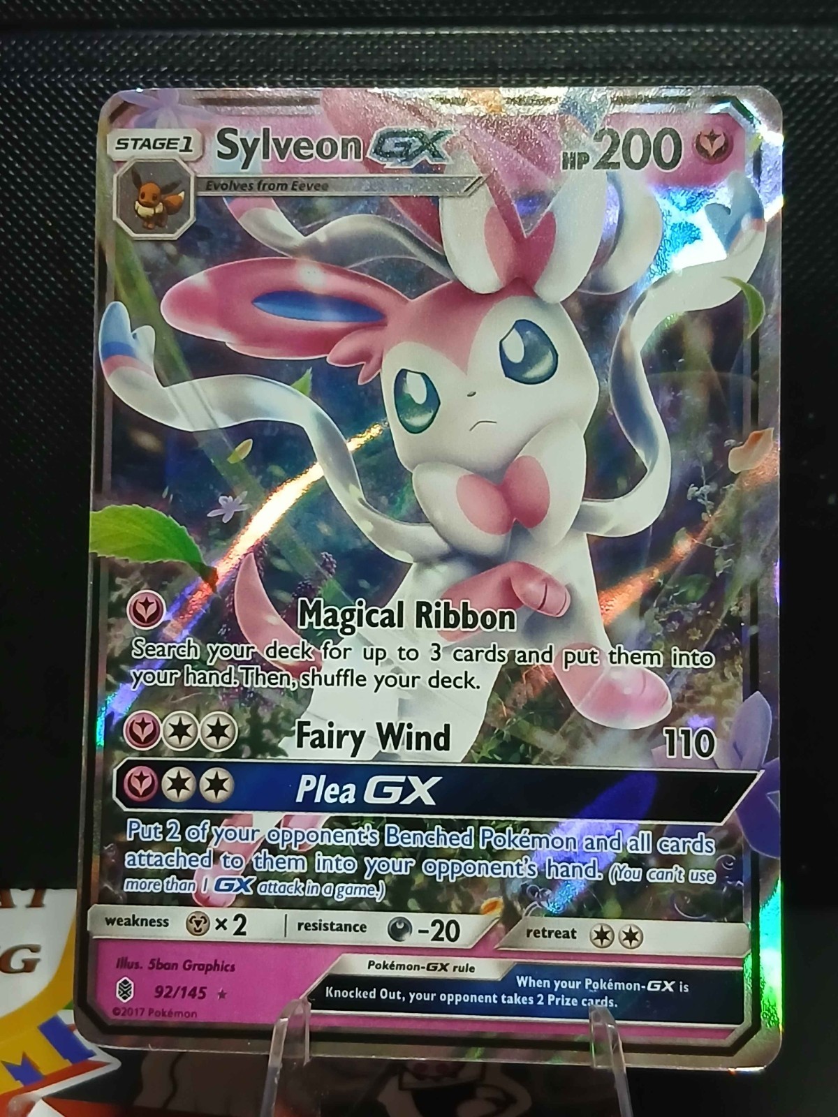 Pokemon TCG Sylveon GX Ultra Rare Sun and Moon Guardians Rising 92/145