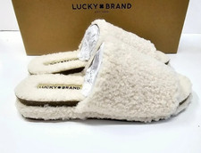 Lucky Brand  Gadini Faux Shearling Indoor Outdoor Slippers Size 8 9.5 11 NIB