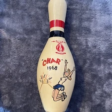 Bowling Pin ABC Approved Painted and personalized 1968 CHAR
