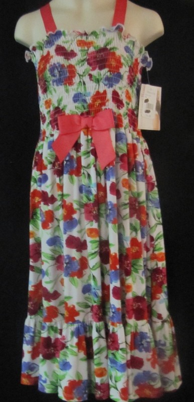 NWT Sweet Heart Rose Sleeveless White Dress with Flowers Size 14