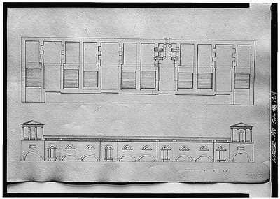 124. ELEVATION AND PLAN OF MILL HOUSE, 1843 Frederic Graff, Jr., Collection of