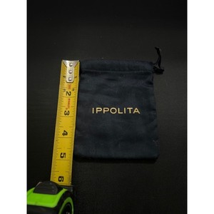 IPPOLITA black jewelry pouch drawstring bag with gold logo