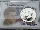 1964 John F. Kennedy (1917-1963) "PROOF" Half Dollar In Custom Coin Holder #1