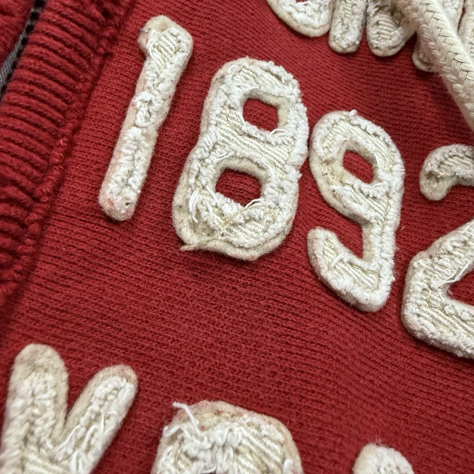 Vintage 90s Y2K Abercrombie & Fitch Muscle Hoodie Heavyweight Sweatshirt XL Logo - Image 3 of 4