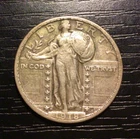 1918-D Standing Liberty Silver Quarter, XF/AU Great Patina, Beautiful! G161