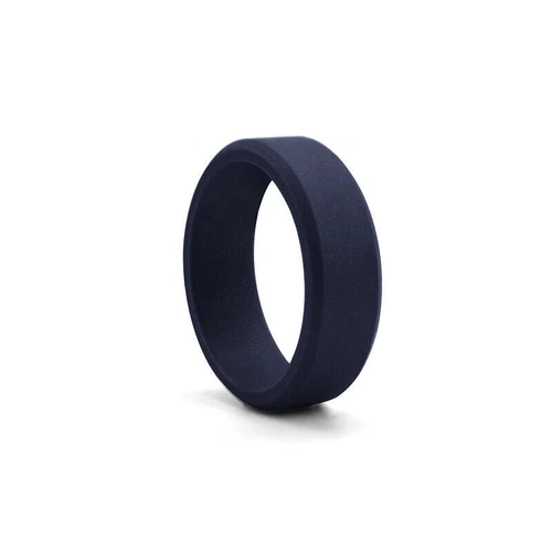 Schwarz Silikon Ring Gummi Ehering flexibel für Männer Training Männer Lifestyle - Bild 43 von 46