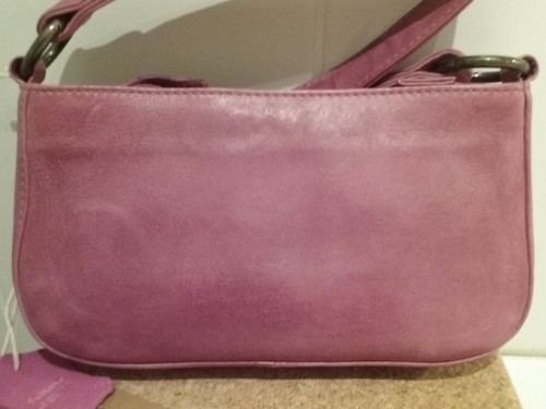 RUGGED HIDE CECILE 442 leather shoulder crossbody bag, plum, DISTRESSED BNWT - Picture 5 of 14