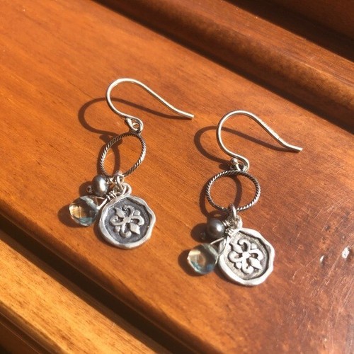 Pendientes Silpada de plata esterlina 925 encantados Im Sure W2370 - Imagen 9 de 13