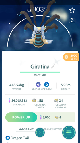 Compte Pokémon Go Shiny Giratina Trade 30 Jours - Pokémon Brillant Légendaire, Compte 2024 IOS/Android