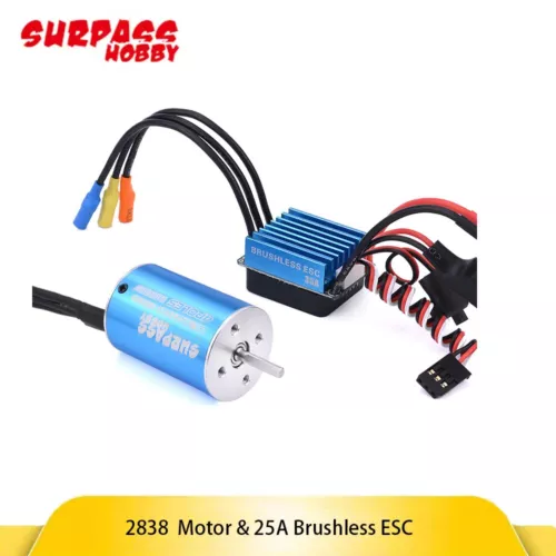 Surpass Hobby 2838 3200-6200KV Brushless Motor 35A ESC for 1/14 1/16 RC Car Boat