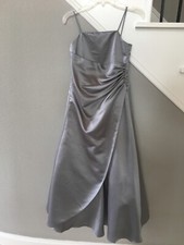 David's Bridal Grey Silver Flower Girl Formal Dress Size 8 youth
