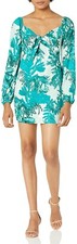 GUESS Women's Junglescape Long Sleeve Mini Dress Style W0GK1PRBMS1 Size XS