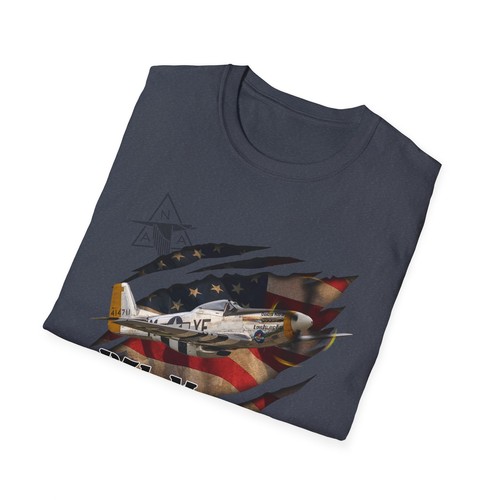 Camiseta doble unisex American Warbirds P51 Mustang triple mezcla - Imagen 24 de 24