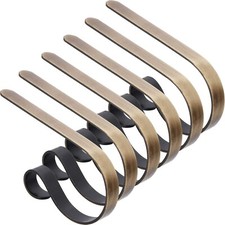 Christmas Stocking Holders for Mantle Set of 6 Adjustable Lightweight Multi-Use